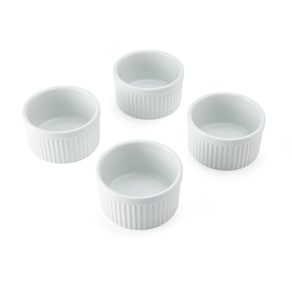 Mikasa Chalk Porcelain Ramekins, Set of 4, 9.5cm, White Wayfair.co.uk